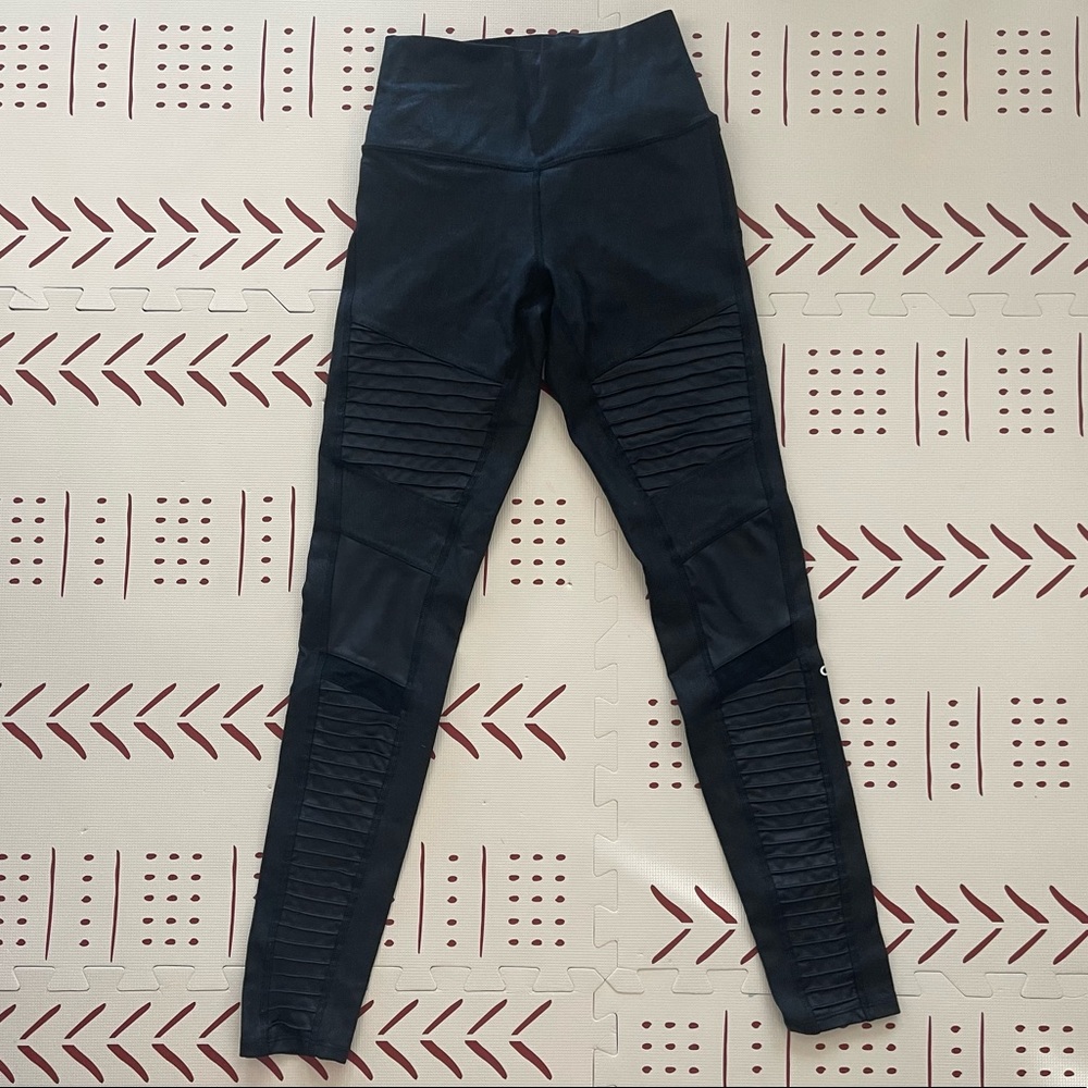Alo Yoga Moto Leggings Black/Glossy
